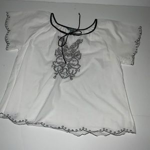 CG Sports White with black embroidery